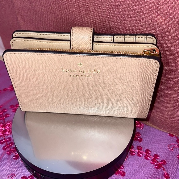 Handbags - Kate Spade NY Madison Medium Compact Bifold Wallet Conch Pink